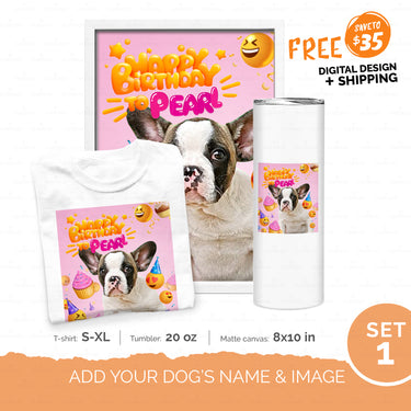 Personalized Gift Bundle - Happy Birthday 1st For Puppy Lovers - Standard Happy Ever After 2